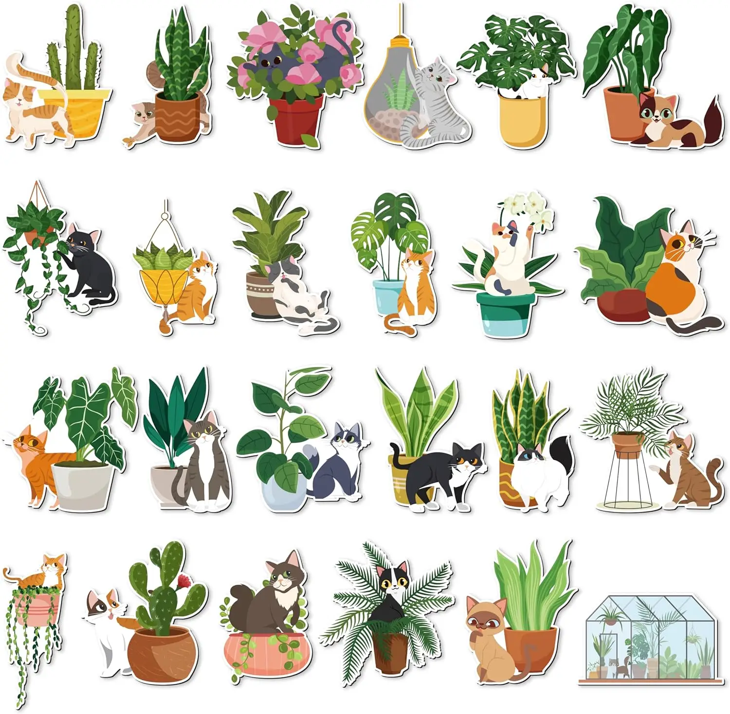 24 Cute Cat & Plant Fridge Magnets - Spring Decor, Unique Gift for Cat Lovers, Kitchen Office Locker
24 Cute Cat & Plant Fridge Magnets - Spring Decor, Unique Gift for Cat Lovers, Kitchen Office Locker
