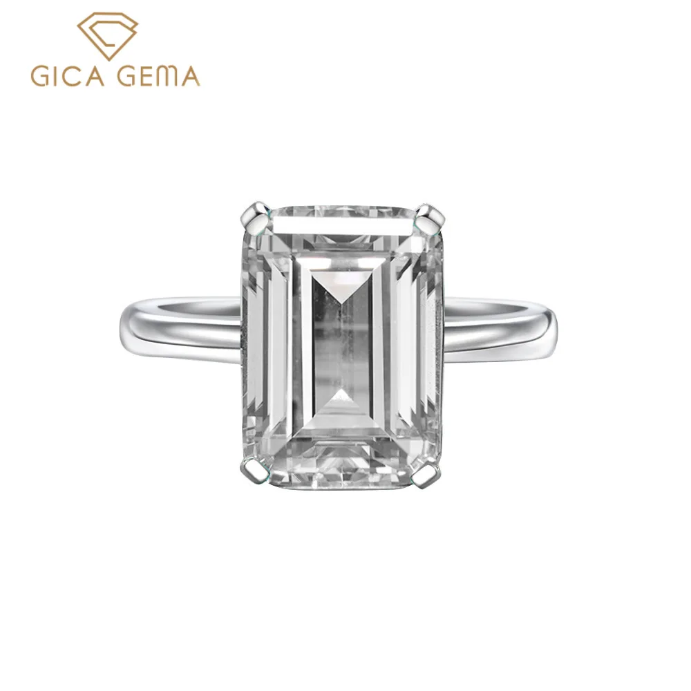 GICA GEMA Luxury Diamond Zircon Rings For Women Real 925 Sterling Silver 8*10mm Four Claws Wedding Engagement Fine Jewelry
GICA GEMA Luxury Diamond Zircon Rings For Women Real 925 Sterling Silver 8*10mm Four Claws Wedding Engagement Fine Jewelry