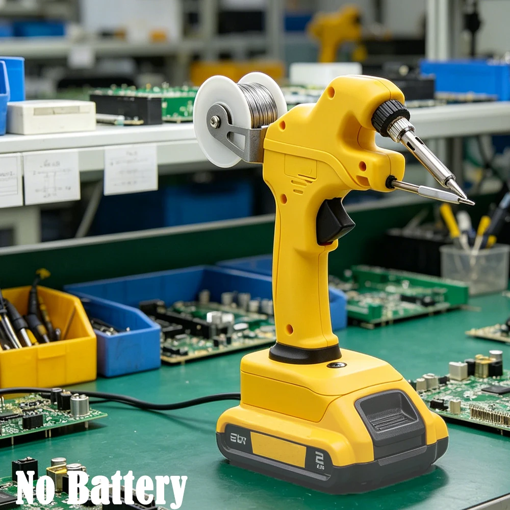 For DeWalt/Milwaukee/Bosch/Makita 18V Li-ion Battery Cordless Portable Soldering Gun Iron Kit for DIY Repair Projects
For DeWalt/Milwaukee/Bosch/Makita 18V Li-ion Battery Cordless Portable Soldering Gun Iron Kit for DIY Repair Projects