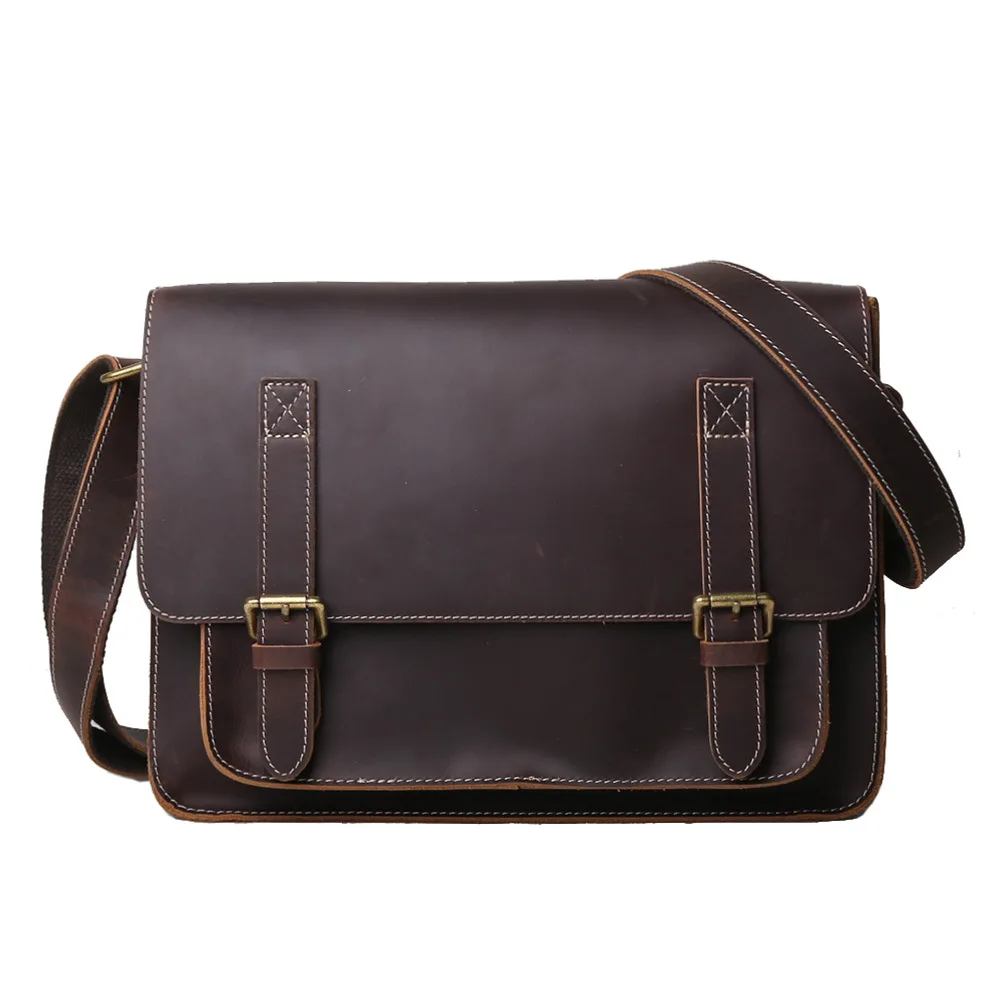 Retro Crazy Horse Leather Men Shoulder Bag Top Grain Cowhide Crossbody Bag Hot Sale Horizontal Messenger Bag
Retro Crazy Horse Leather Men Shoulder Bag Top Grain Cowhide Crossbody Bag Hot Sale Horizontal Messenger Bag