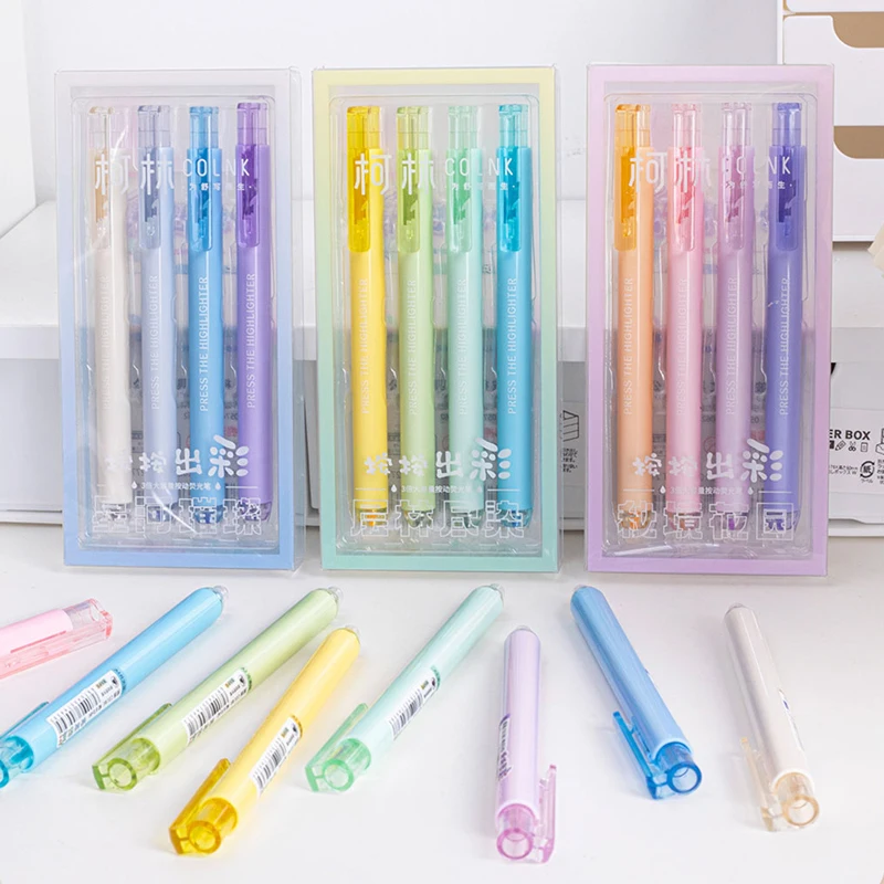 4 Pcs/Set Creative Press Art Marker Pens Colored Highlighter Large Capacity Drawing Painting Pen Artist Stationery Supplies
4 Pcs/Set Creative Press Art Marker Pens Colored Highlighter Large Capacity Drawing Painting Pen Artist Stationery Supplies