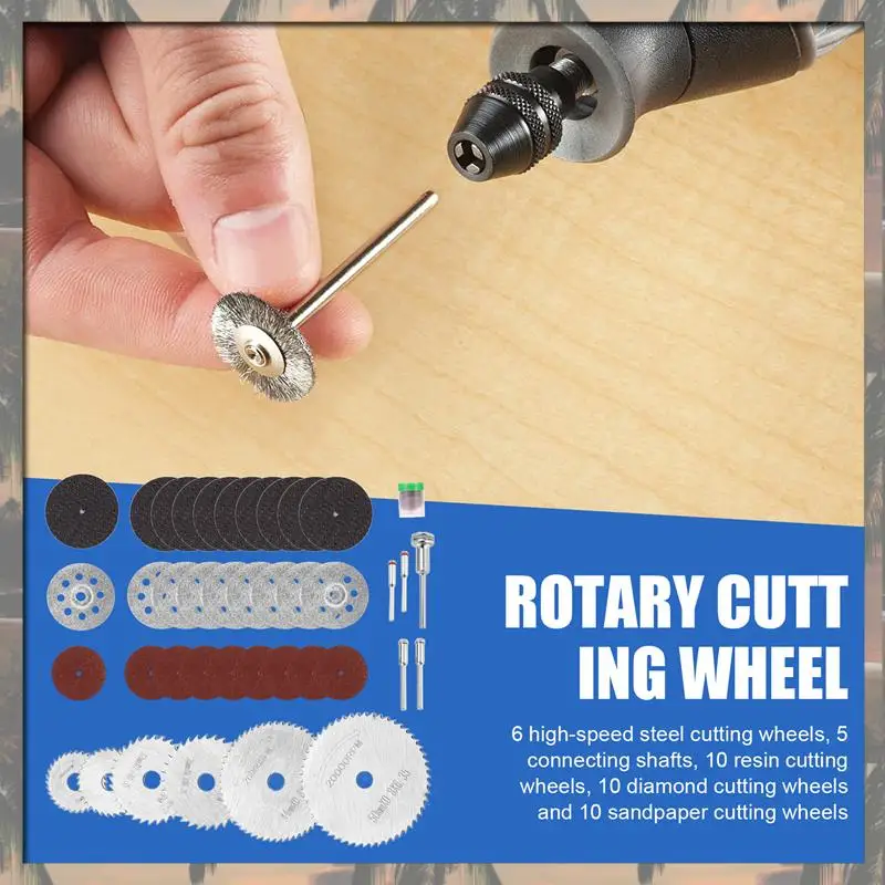 A70U New 41Pcs Cutting Wheel Set Rotary Cutting Wheels Tool Kit For Dremel Rrotary Tool Accessories For Resin Metal Wood Stone
A70U New 41Pcs Cutting Wheel Set Rotary Cutting Wheels Tool Kit For Dremel Rrotary Tool Accessories For Resin Metal Wood Stone