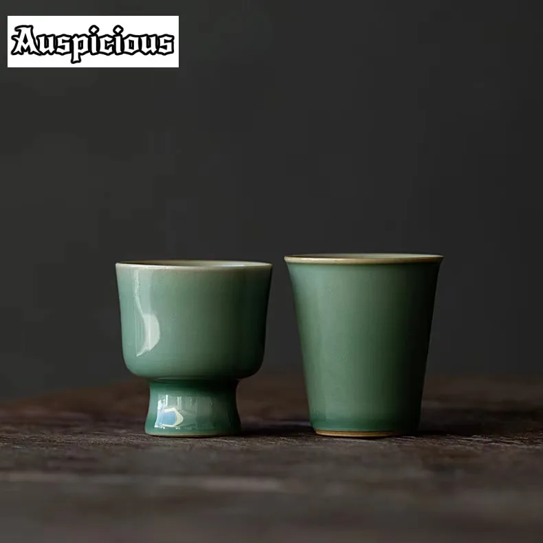 2pc/Lot Yue Kiln Celadon Tea Cup Ceramic Kungfu Tea Set Teacups Household Single Master Cup Creative High Foot Cup Sake Bowl Mug
2pc/Lot Yue Kiln Celadon Tea Cup Ceramic Kungfu Tea Set Teacups Household Single Master Cup Creative High Foot Cup Sake Bowl Mug