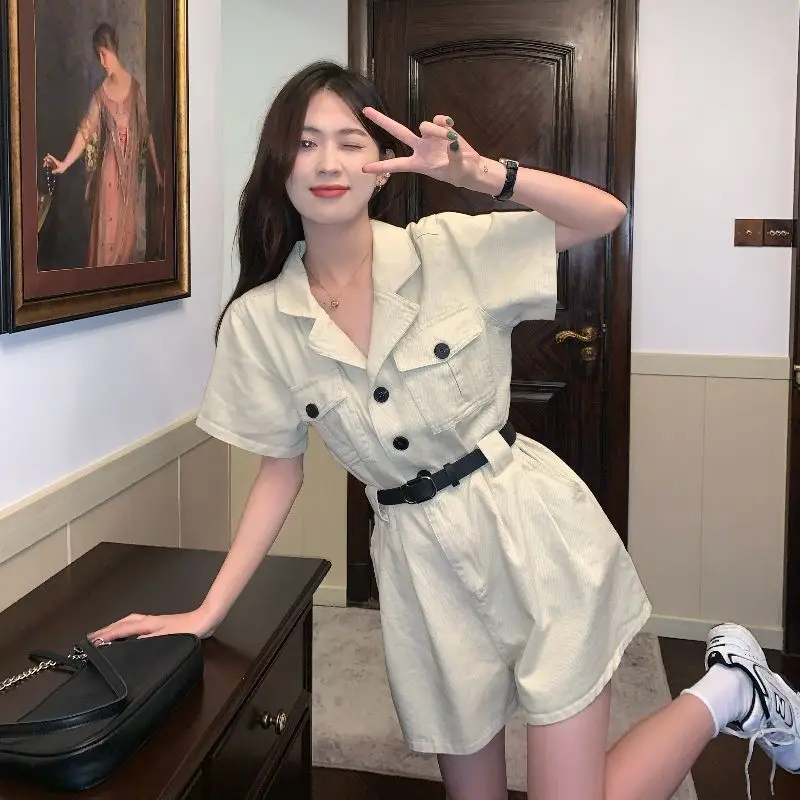 2023 Short Sleeve Jumpsuit Cargo Shorts for Women Girl Romper Playsuit Summer Vacation Outfits Clothes Vintage Y2k Clothing
2023 Short Sleeve Jumpsuit Cargo Shorts for Women Girl Romper Playsuit Summer Vacation Outfits Clothes Vintage Y2k Clothing