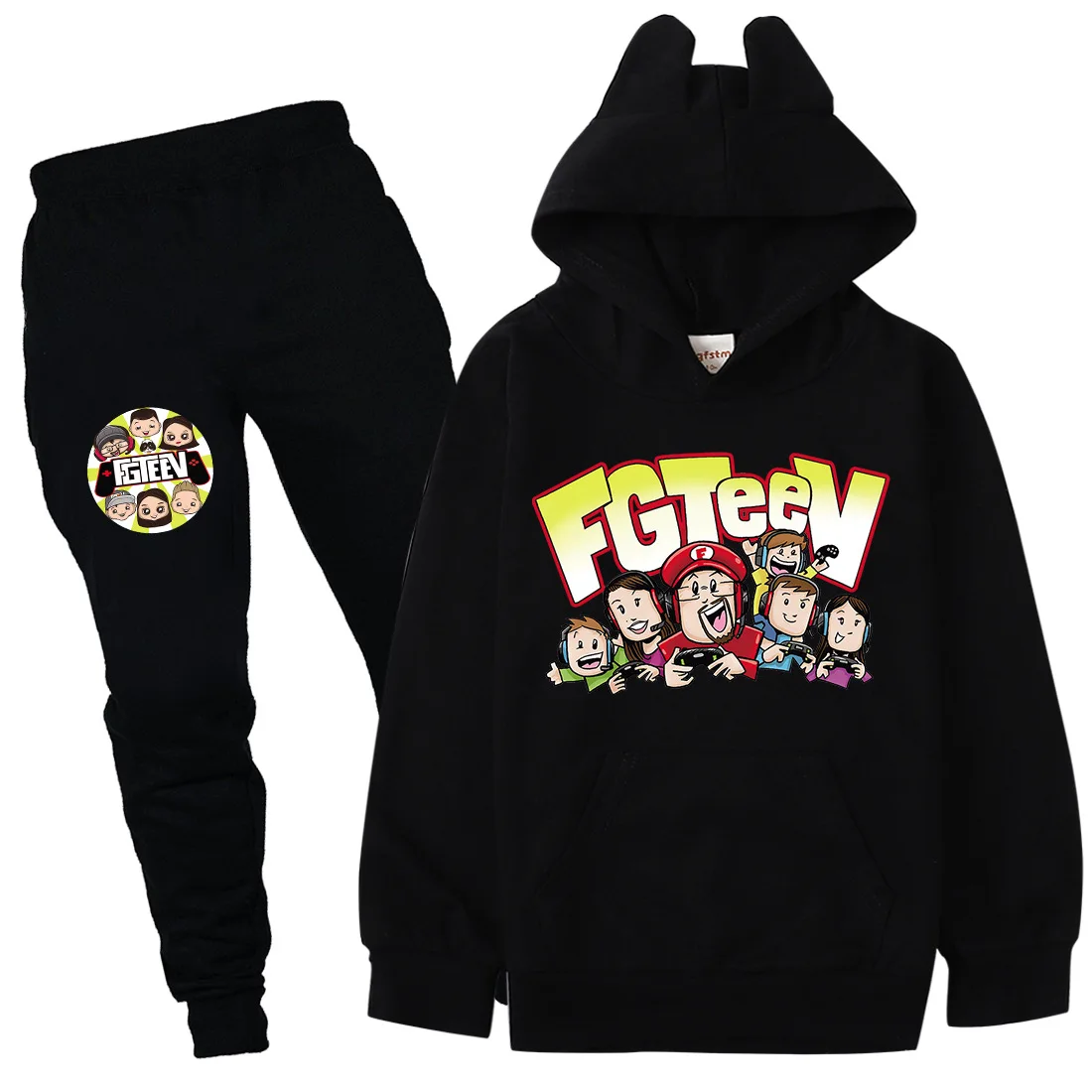 Cartoon FGTEEV Clothes Sets Boys Girls Children Pullover Hoodie Kids Sweatshirt Thanksgiving Tops Harem Pant Casual Jogging Suit
Cartoon FGTEEV Clothes Sets Boys Girls Children Pullover Hoodie Kids Sweatshirt Thanksgiving Tops Harem Pant Casual Jogging Suit