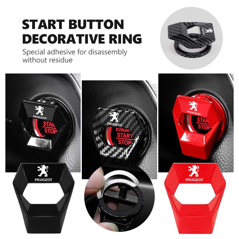 Car Engine Ignition Switch Cover One-button Start Auto Universal For Peugeot 207 208 2008 3008 307 308 206 407 508 5008 106 107
Car Engine Ignition Switch Cover One-button Start Auto Universal For Peugeot 207 208 2008 3008 307 308 206 407 508 5008 106 107