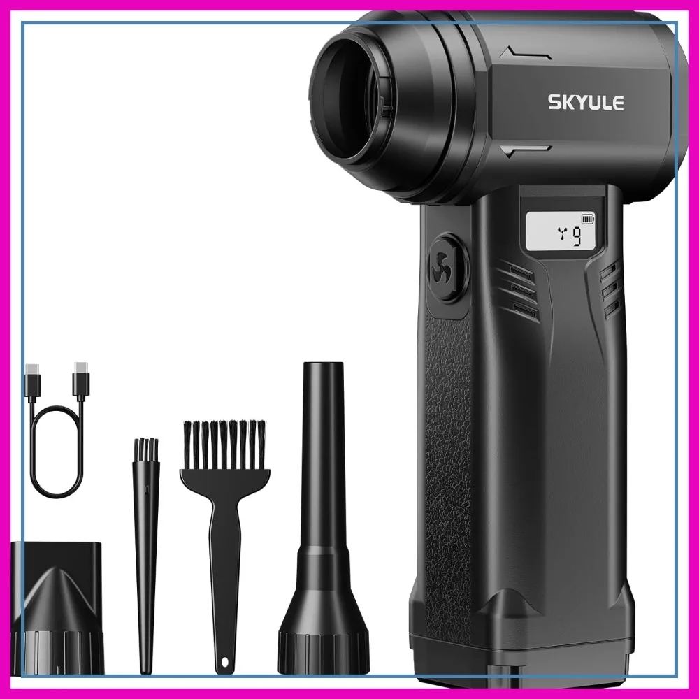 Electric Air Duster 10000mAh Battery, Cordless Mini Blower 10-Gear Adjustable for PC Cleaning, Home, Outdoor Use
Electric Air Duster 10000mAh Battery, Cordless Mini Blower 10-Gear Adjustable for PC Cleaning, Home, Outdoor Use