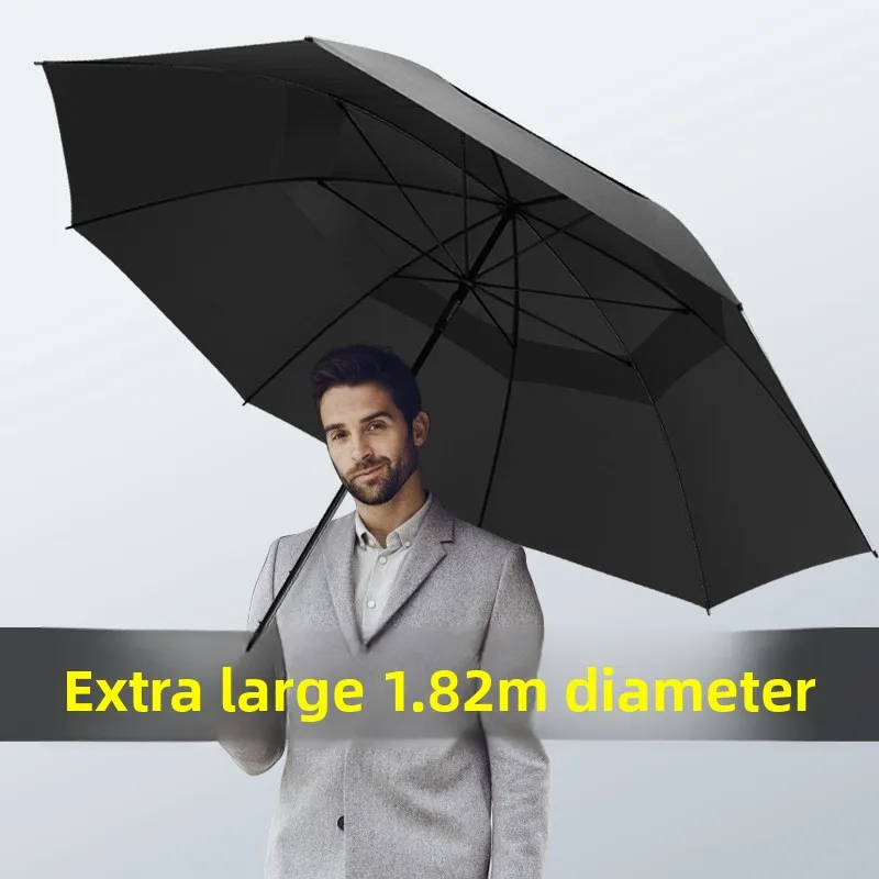 Extra Large Proof Windproof Long Handle Straight Rod Umbrella Reinforced Three Person Large Size Men's Umbrella
Extra Large Proof Windproof Long Handle Straight Rod Umbrella Reinforced Three Person Large Size Men's Umbrella