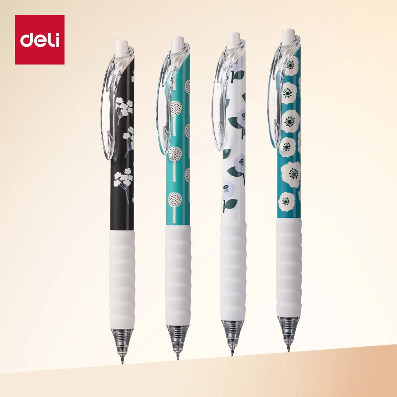 Deli 4pcs 0.5mm Black Ink Quick-drying Kawaii Gel Pen Signing Pen School Student&Office Supplies Stationery Cute Pen Gift
Deli 4pcs 0.5mm Black Ink Quick-drying Kawaii Gel Pen Signing Pen School Student&Office Supplies Stationery Cute Pen Gift