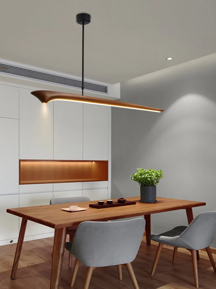North American Black Walnut Solid Wood Restaurant Chandelier One-Word Tea Room Desk Study Zen Line Light Luxury Creative Lamps
North American Black Walnut Solid Wood Restaurant Chandelier One-Word Tea Room Desk Study Zen Line Light Luxury Creative Lamps