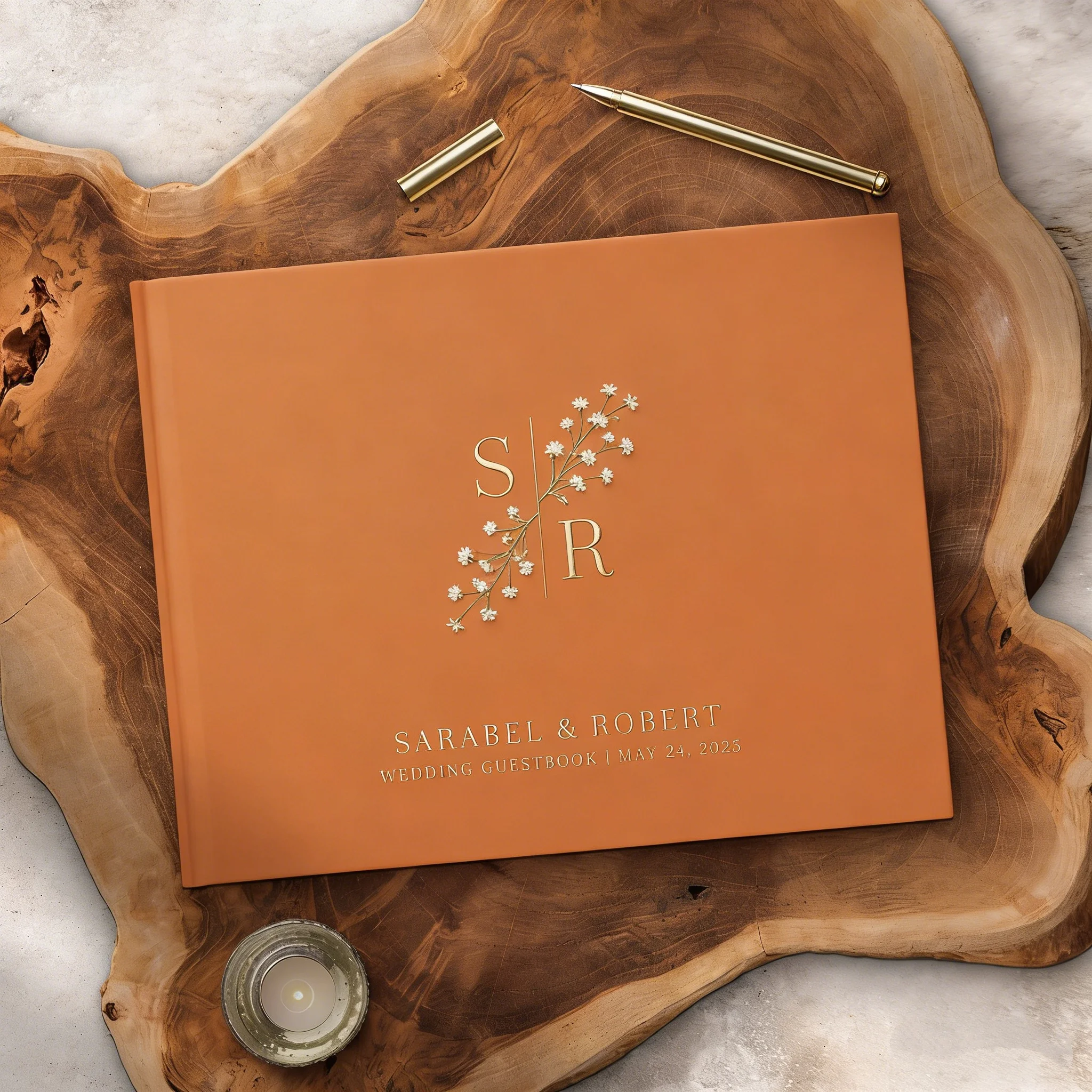 Minimalist Olive Green Wedding Guest Book | Personalized Hardcover Gold Foil Guestbook, Modern Elegant Photo Album for Wedding
Minimalist Olive Green Wedding Guest Book | Personalized Hardcover Gold Foil Guestbook, Modern Elegant Photo Album for Wedding