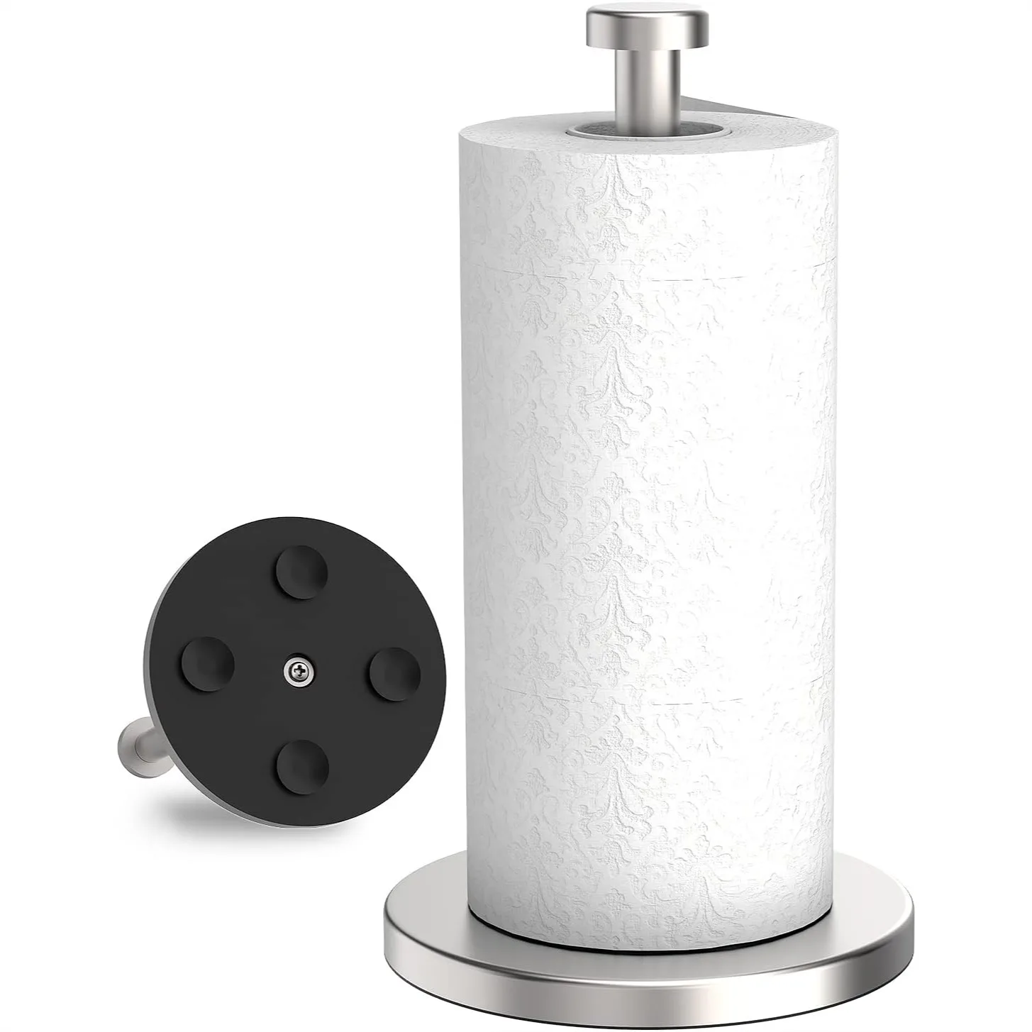 Paper Towel Holder Countertop, Stainless Steel Stand with Weighted Base Suction Cups, Freestanding for Kitchen Bathroom
Paper Towel Holder Countertop, Stainless Steel Stand with Weighted Base Suction Cups, Freestanding for Kitchen Bathroom