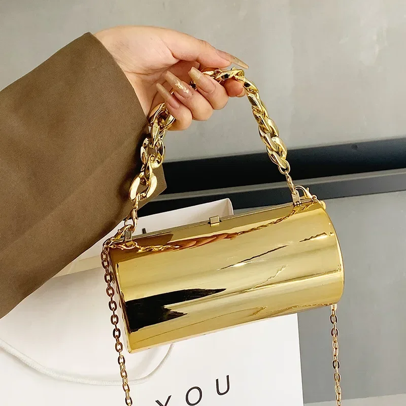 Women's Handbag Bags For Women 2024 Party Clutches Fashion Cylinder Mini Evening Purse Crossbody Shoulder Bag Gold Box Clutch
Women's Handbag Bags For Women 2024 Party Clutches Fashion Cylinder Mini Evening Purse Crossbody Shoulder Bag Gold Box Clutch