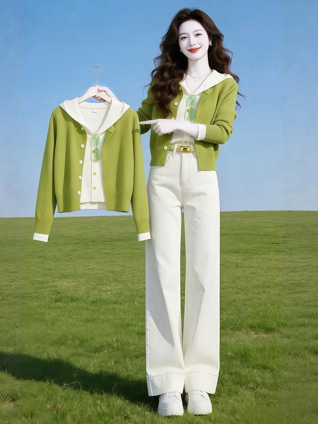 Green Hooded Ice Silk Knitted Cardigan Women's Soft Cozy Spring Autumn High Sensation Trendy Top Korean Style Long Sleeve
Green Hooded Ice Silk Knitted Cardigan Women's Soft Cozy Spring Autumn High Sensation Trendy Top Korean Style Long Sleeve