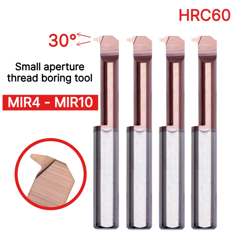 MIR 6L23 30° Internal Threading Tool, Coated Carbide Boring Bar for Mini Lathe, 1.5/2.0/3.0TR Pitch
MIR 6L23 30° Internal Threading Tool, Coated Carbide Boring Bar for Mini Lathe, 1.5/2.0/3.0TR Pitch