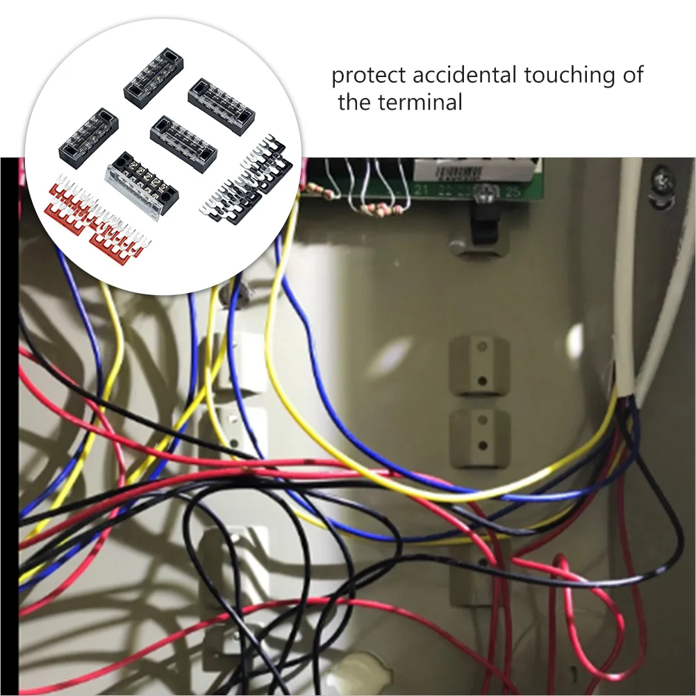 5 Sets 5 Positions Dual Row Screw Strip Blocks Power Terminal Connector Kits 5P Terminal Block Electrical Wiring
5 Sets 5 Positions Dual Row Screw Strip Blocks Power Terminal Connector Kits 5P Terminal Block Electrical Wiring
