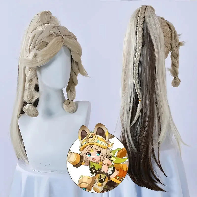 Genshin Impact Kachina Cosplay Game Heat Resistant Ponytail Wig Synthetic Hair Halloween Carnival Party Role Play Props Women
Genshin Impact Kachina Cosplay Game Heat Resistant Ponytail Wig Synthetic Hair Halloween Carnival Party Role Play Props Women