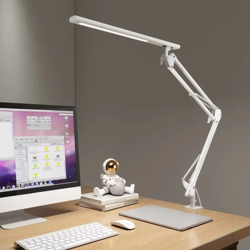 Student desk lamp long arm folding clip design learning work eye protection room use
Student desk lamp long arm folding clip design learning work eye protection room use