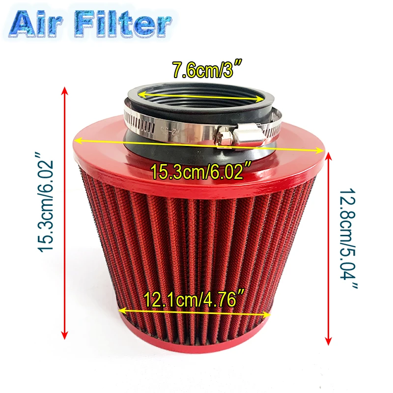 Universal 76mm Car Air Filter Cold Air Intake Air Filter 3Inch Car Modified InletInlet Mushroom Head Car sports filter
Universal 76mm Car Air Filter Cold Air Intake Air Filter 3Inch Car Modified InletInlet Mushroom Head Car sports filter 