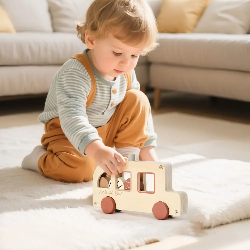 Wooden Material Wooden Bus Toy Animal Figures Hand-eye Coordination Hand-pushed Car Cylinder Blocks Fine Motor Skills
Wooden Material Wooden Bus Toy Animal Figures Hand-eye Coordination Hand-pushed Car Cylinder Blocks Fine Motor Skills
