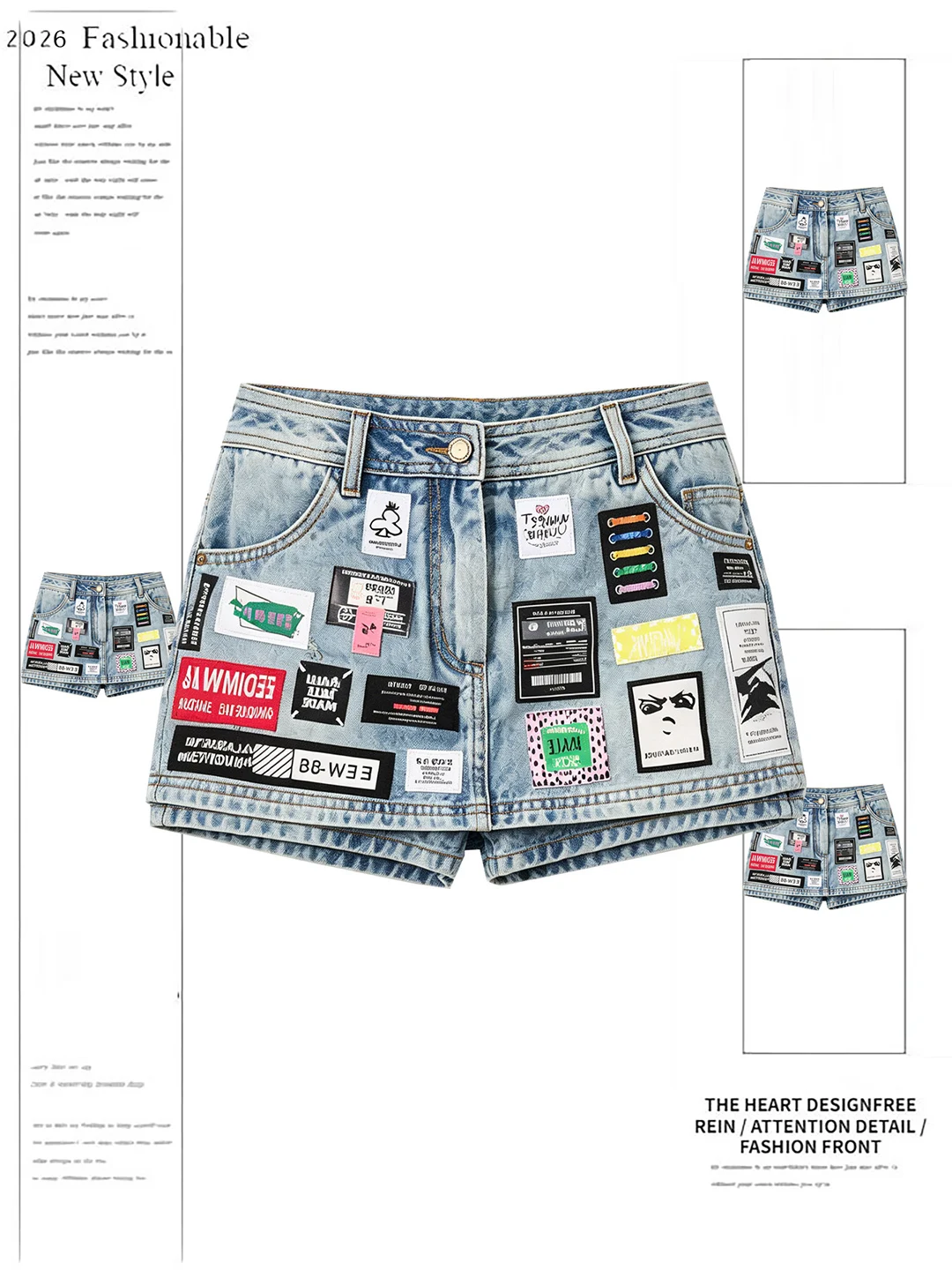 American Retro Design Letter Patchwork Denim Skirt Pants Women Summer New Fashion Versatile Slimming Shorts High Waist Wide L...
American Retro Design Letter Patchwork Denim Skirt Pants Women Summer New Fashion Versatile Slimming Shorts High Waist Wide L...