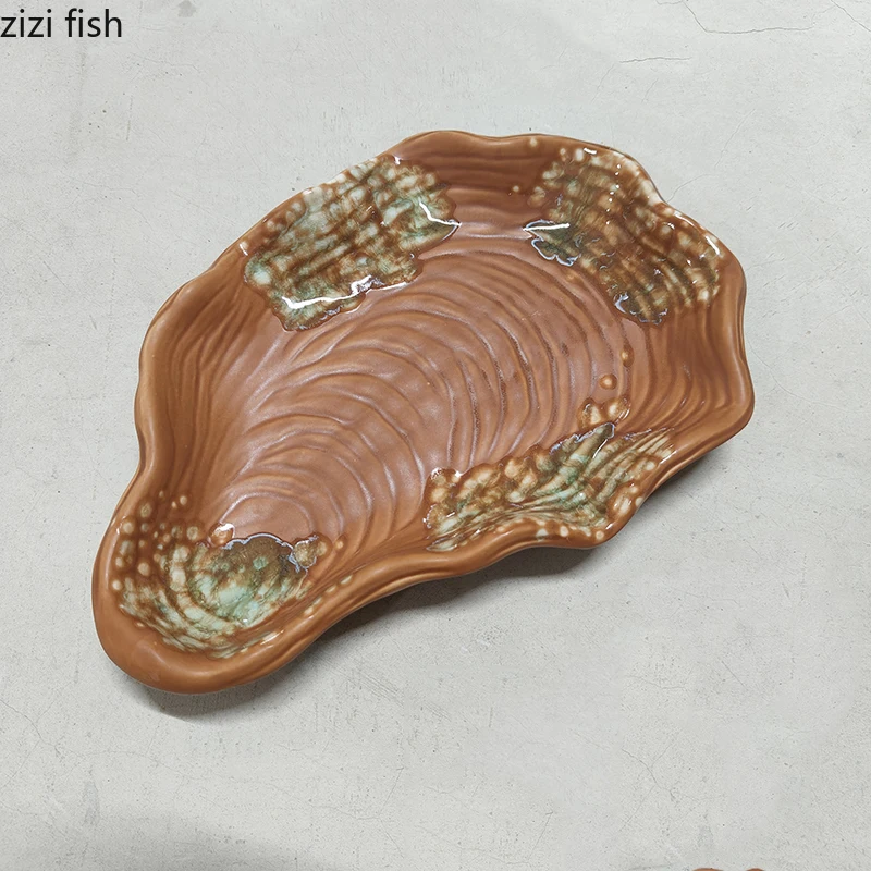Vintage Ceramic Oyster Plate Creative Snack Plate Sashimi Plate Dim Sum Plates Serving Plates Molecular Cuisine Tableware
Vintage Ceramic Oyster Plate Creative Snack Plate Sashimi Plate Dim Sum Plates Serving Plates Molecular Cuisine Tableware