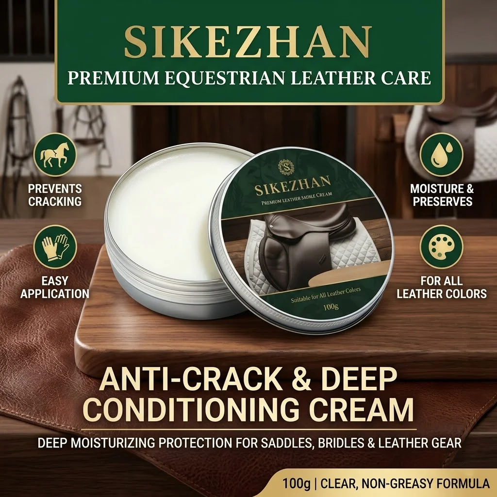 Waterproof Anti-Crack Leather Care Cream, Conditioner for Horse Saddles, Bridles and Professional Equestrian Tack
Waterproof Anti-Crack Leather Care Cream, Conditioner for Horse Saddles, Bridles and Professional Equestrian Tack