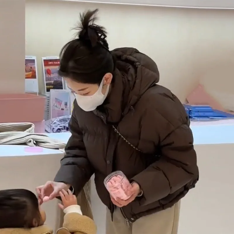 Loose Fit down Cotton Coat ort Size Small Fem Women's Thiened Winter Autumn Spring Knitted Bread Sle
Loose Fit down Cotton Coat ort Size Small Fem Women's Thiened Winter Autumn Spring Knitted Bread Sle