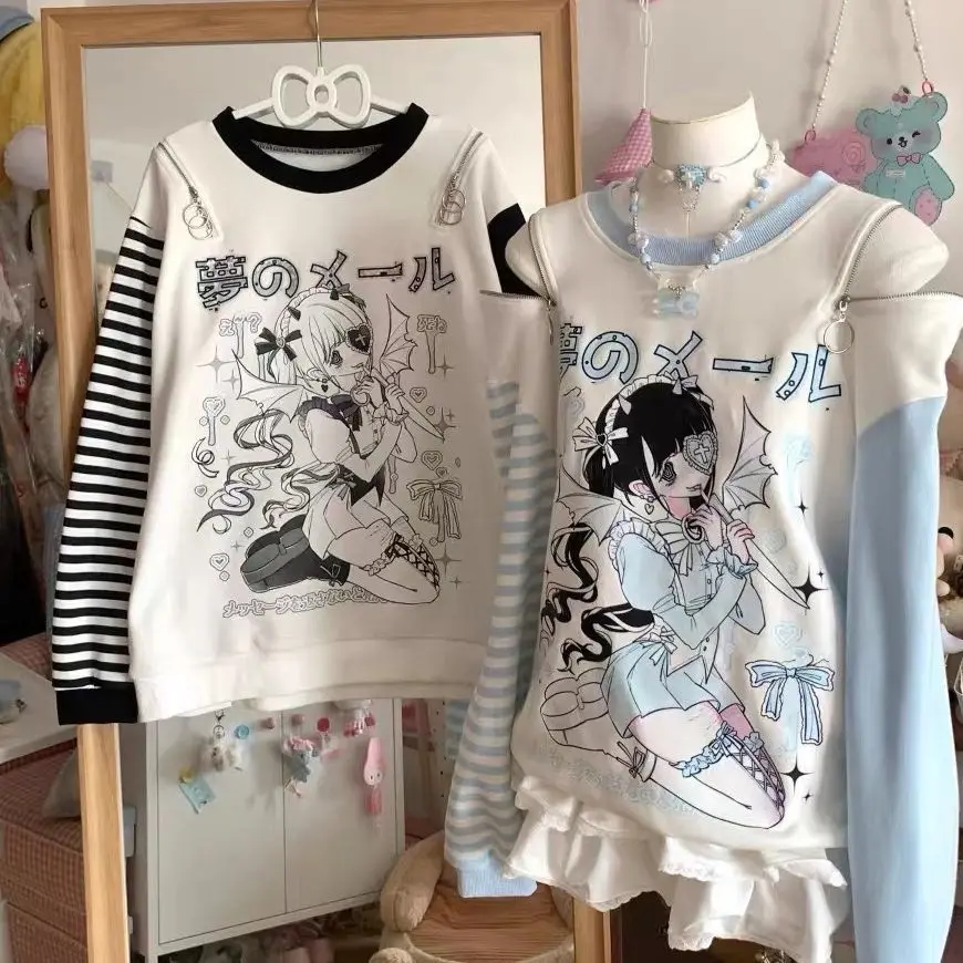 Gothic Loose Fit Tees Streetwear 2000s Vintage Top Women Y2K Subculture Print Short Sleeve T Shirts Korean Fashion Harajuku Punk
Gothic Loose Fit Tees Streetwear 2000s Vintage Top Women Y2K Subculture Print Short Sleeve T Shirts Korean Fashion Harajuku Punk