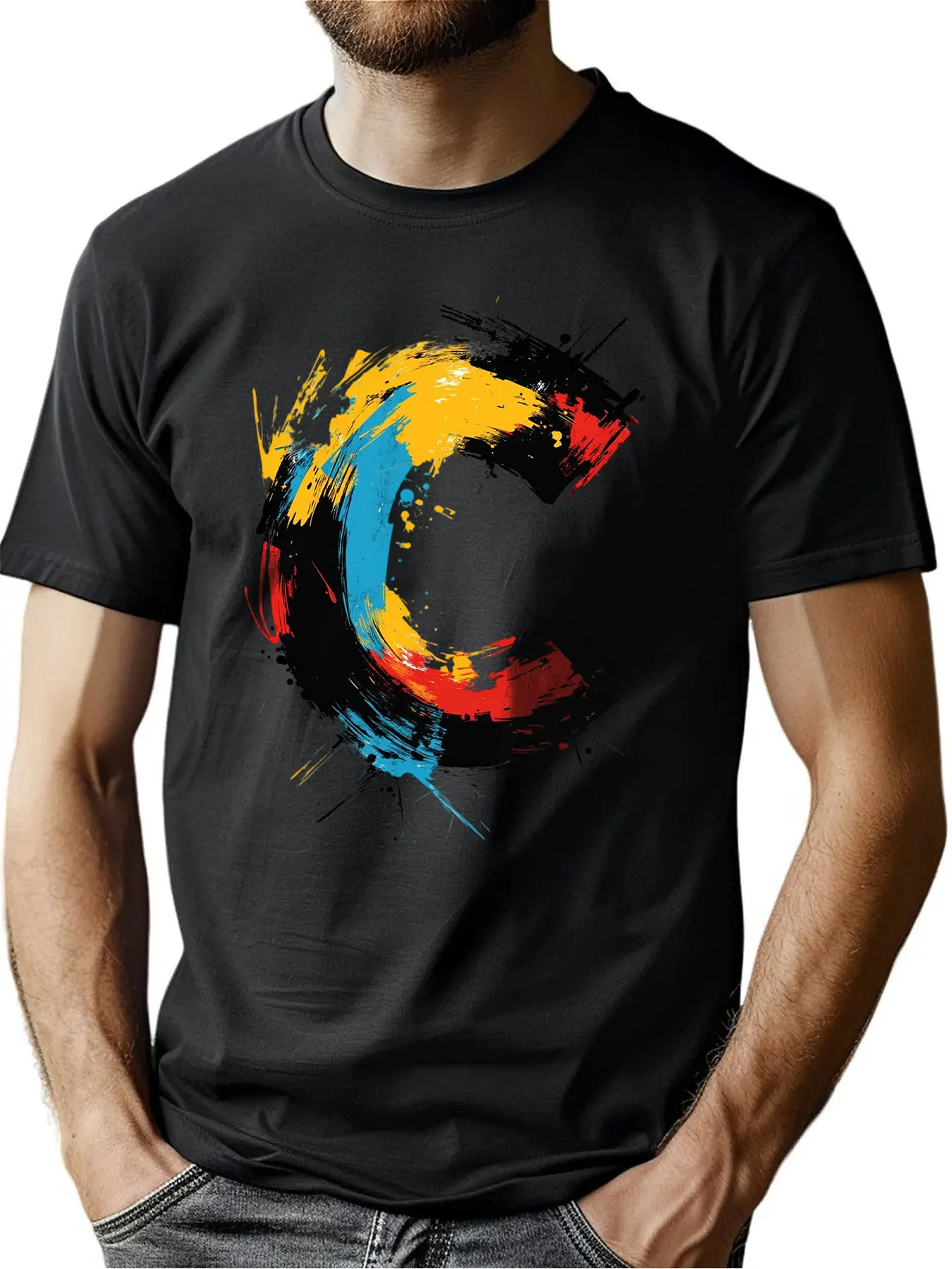Men's Premium Cotton Crew Neck Tee With Artistic Brush Logo Father'S Day Gift All-Day Comfort Casual Wear Machine Washable For M
Men's Premium Cotton Crew Neck Tee With Artistic Brush Logo Father'S Day Gift All-Day Comfort Casual Wear Machine Washable For M
