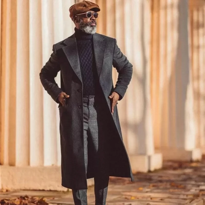 Dark Grey Men Suit Woolen Overcoat Long Custom Made King Coat Jacket Winter Thick Warm Casual Single Breasted Outfit
Dark Grey Men Suit Woolen Overcoat Long Custom Made King Coat Jacket Winter Thick Warm Casual Single Breasted Outfit