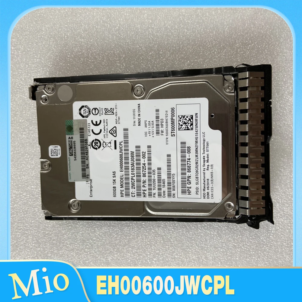 EH00600JWCPL 600 ГБ для HP 870757-B21 870794-001 15K SAS 12G 2,5 G10 G9, жесткий диск для сервера
EH00600JWCPL 600 ГБ для HP 870757-B21 870794-001 15K SAS 12G 2,5 G10 G9, жесткий диск для сервера