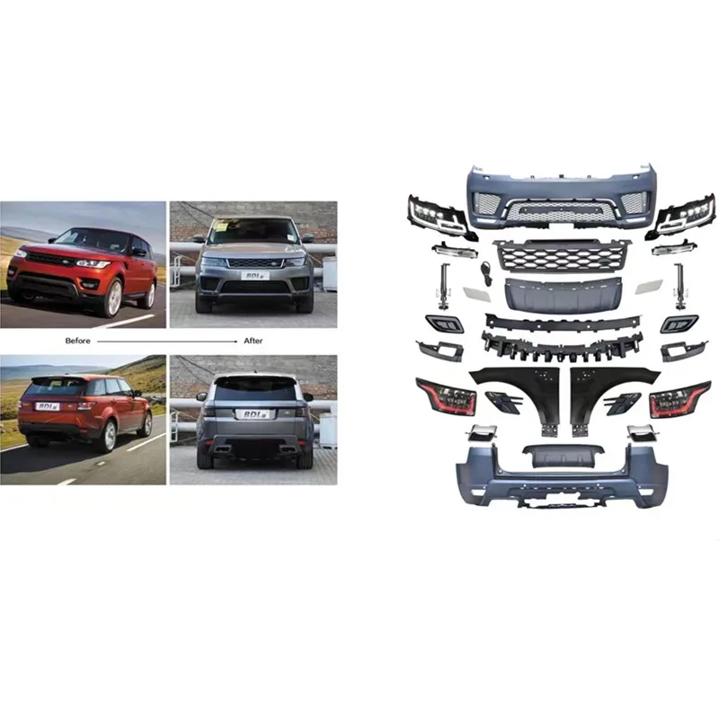 Новейшее преобразование Facelift для Range Rover Sport L494 2013-2017, обновление до 2018-2022, комплект кузова OE Style, автомобильные аксессуары
Новейшее преобразование Facelift для Range Rover Sport L494 2013-2017, обновление до 2018-2022, комплект кузова OE Style, автомобильные аксессуары
