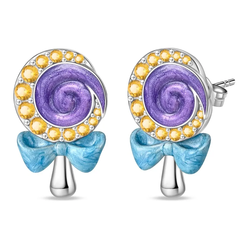 Women Earrings 925 Sterling Silver Classic Lollipop Stud Earrings For Anniversary Wedding Jewelry Gifts
Women Earrings 925 Sterling Silver Classic Lollipop Stud Earrings For Anniversary Wedding Jewelry Gifts