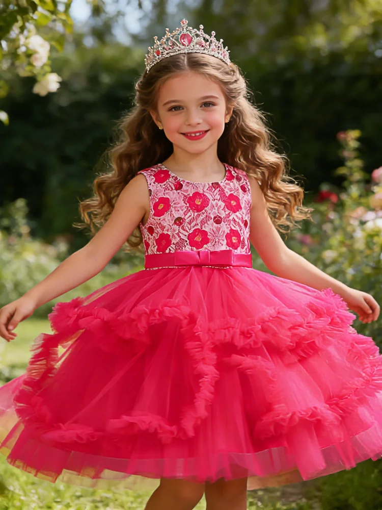 2026 New Princess Dress Girls' Tutu Dress Lace Bow Belt Ruffle Tiered Flower Girl Wedding Party Birthday Gown Kids 3-12 Years
2026 New Princess Dress Girls' Tutu Dress Lace Bow Belt Ruffle Tiered Flower Girl Wedding Party Birthday Gown Kids 3-12 Years