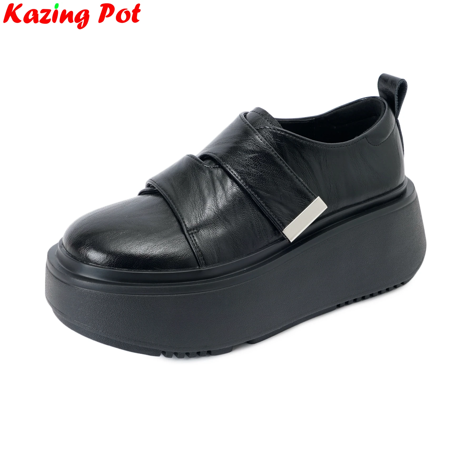 Krazing Pot Cow Leather Round Toe Thick Bottom Spring Autumn Shoes Fashion Sneakers Elegant Casual Brand Women Vulcanized Shoes
Krazing Pot Cow Leather Round Toe Thick Bottom Spring Autumn Shoes Fashion Sneakers Elegant Casual Brand Women Vulcanized Shoes