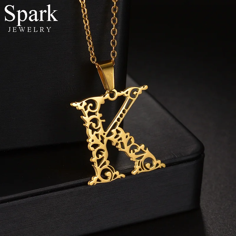 Spark New Customized Initials Hollow Flower Necklaces Stainless Steel Personalized Pendant For Women Jewelry Gift
Spark New Customized Initials Hollow Flower Necklaces Stainless Steel Personalized Pendant For Women Jewelry Gift
