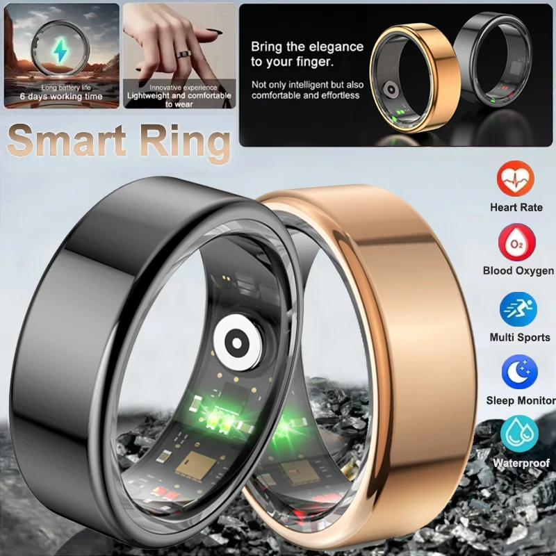 Smart Ring Fitness Activity Tracker Ring Heart Rate Blood Oxygen Step Health Sleep Monitor 5ATM Waterproof Ring for Android IOS
Smart Ring Fitness Activity Tracker Ring Heart Rate Blood Oxygen Step Health Sleep Monitor 5ATM Waterproof Ring for Android IOS