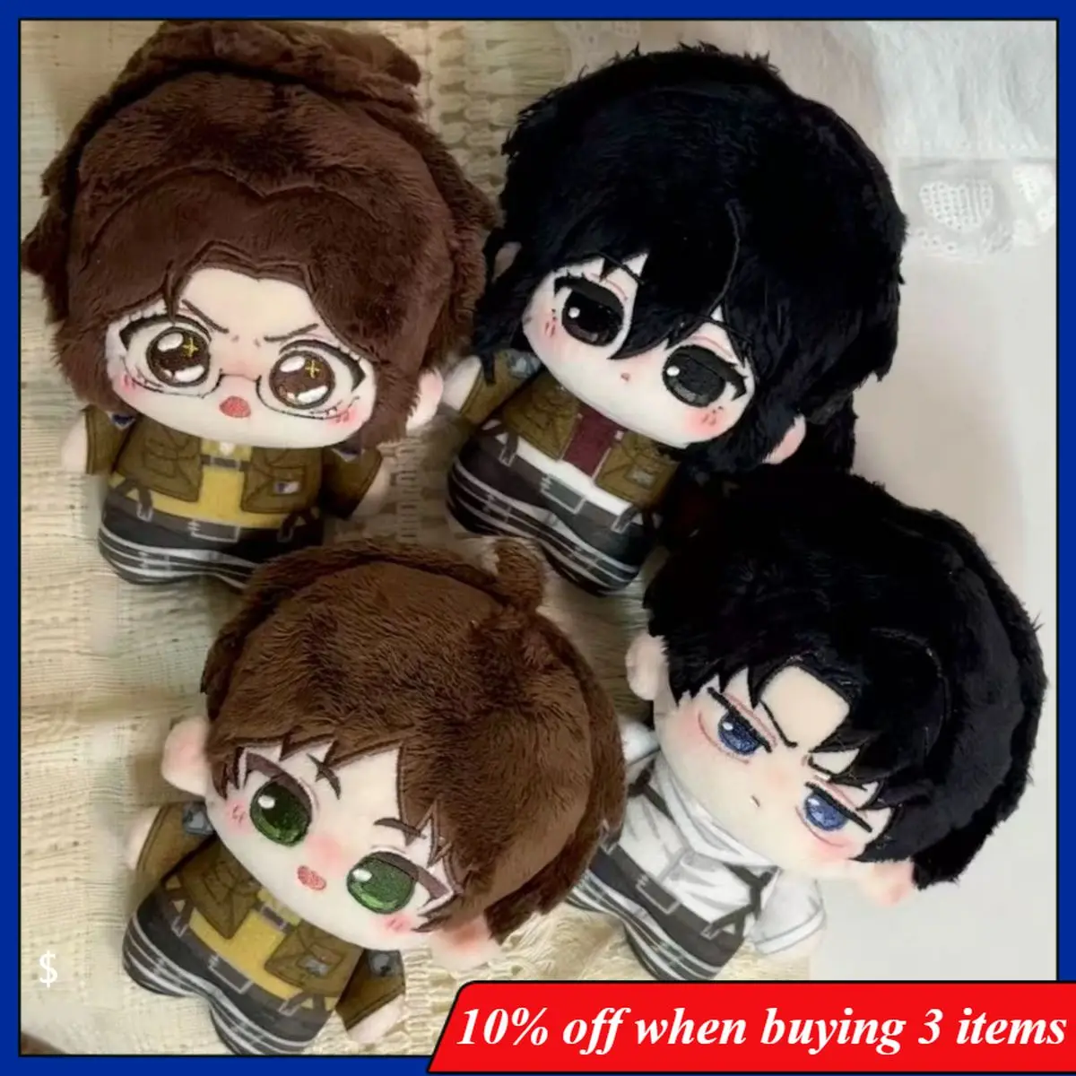 Attacking Giants 10cm Levi Soft Cotton Doll Hange Cartoon Plush Toy Eren Decorative Collectible Gift Mikasa Anime Themed Toy
Attacking Giants 10cm Levi Soft Cotton Doll Hange Cartoon Plush Toy Eren Decorative Collectible Gift Mikasa Anime Themed Toy