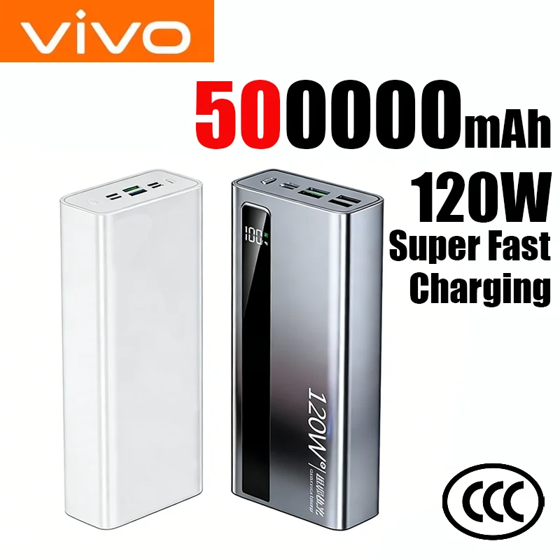 VIVO 2026 Новый портативный внешний аккумулятор с цифровым дисплеем, 500000 мАч, быстрая зарядка 120 Вт, сверхбольшая емкость, для iPhone и Samsung
VIVO 2026 Новый портативный внешний аккумулятор с цифровым дисплеем, 500000 мАч, быстрая зарядка 120 Вт, сверхбольшая емкость, для iPhone и Samsung