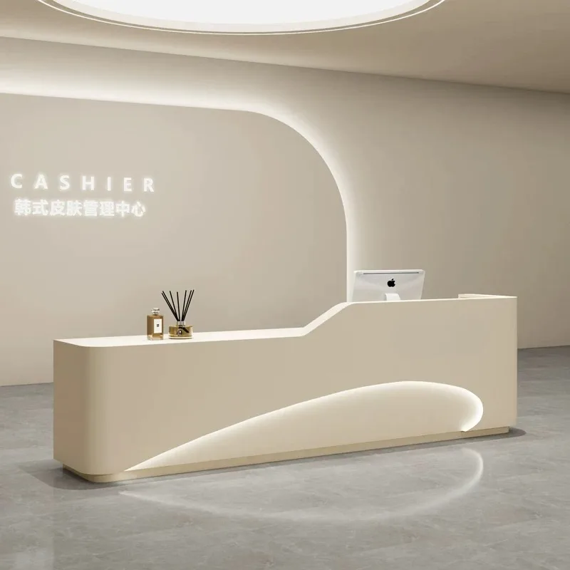 Nordic Cream Style Beauty Salon Cashier Desk Modern Minimalist Clothing Store Reception Desk Beauty Clinic Office Furniture FYRD
Nordic Cream Style Beauty Salon Cashier Desk Modern Minimalist Clothing Store Reception Desk Beauty Clinic Office Furniture FYRD