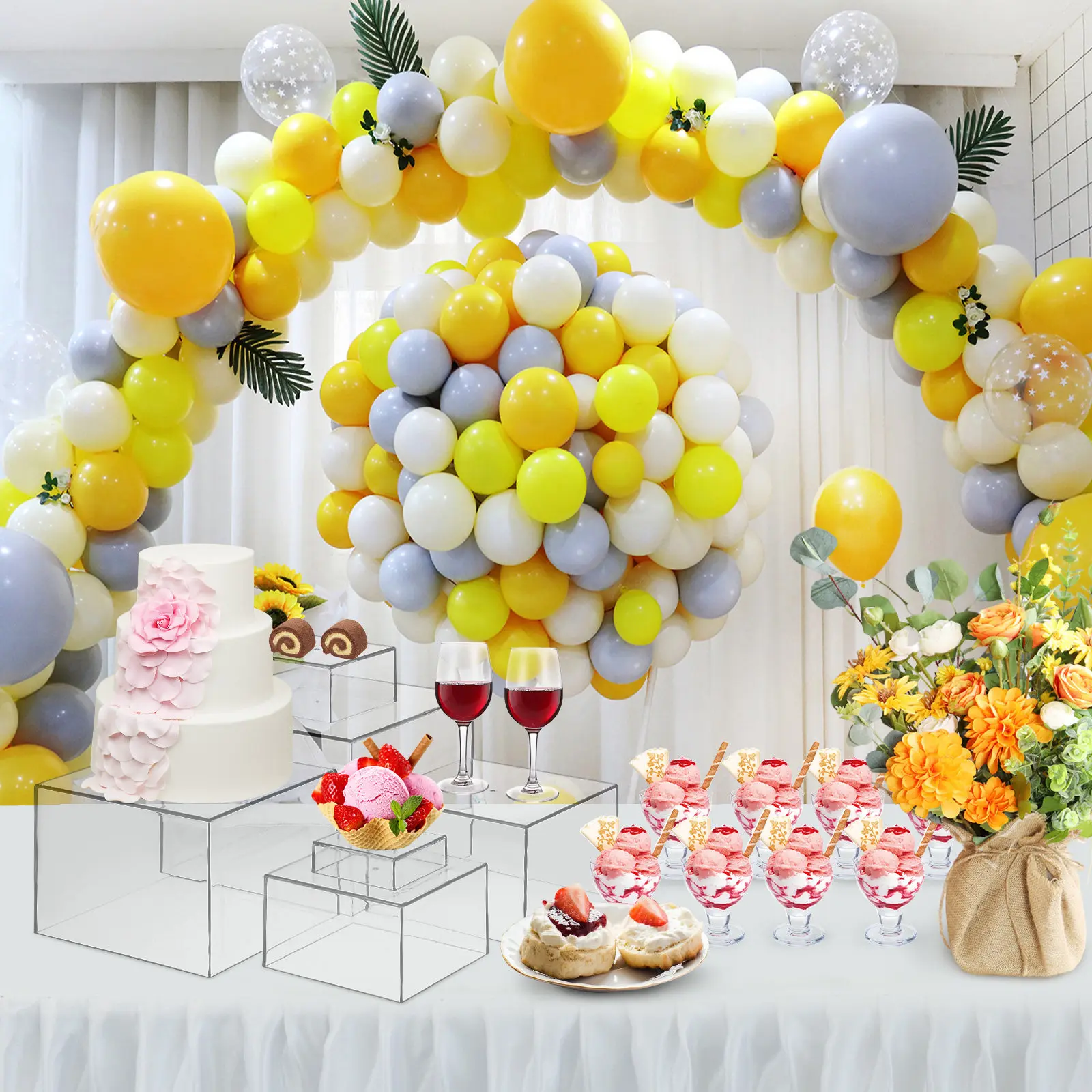 1Set Acrylic Dessert Table Stand Multi-Tier Cake Cupcake Pastry Display Riser for Wedding Birthday Tea Party Buffet Vendor
1Set Acrylic Dessert Table Stand Multi-Tier Cake Cupcake Pastry Display Riser for Wedding Birthday Tea Party Buffet Vendor