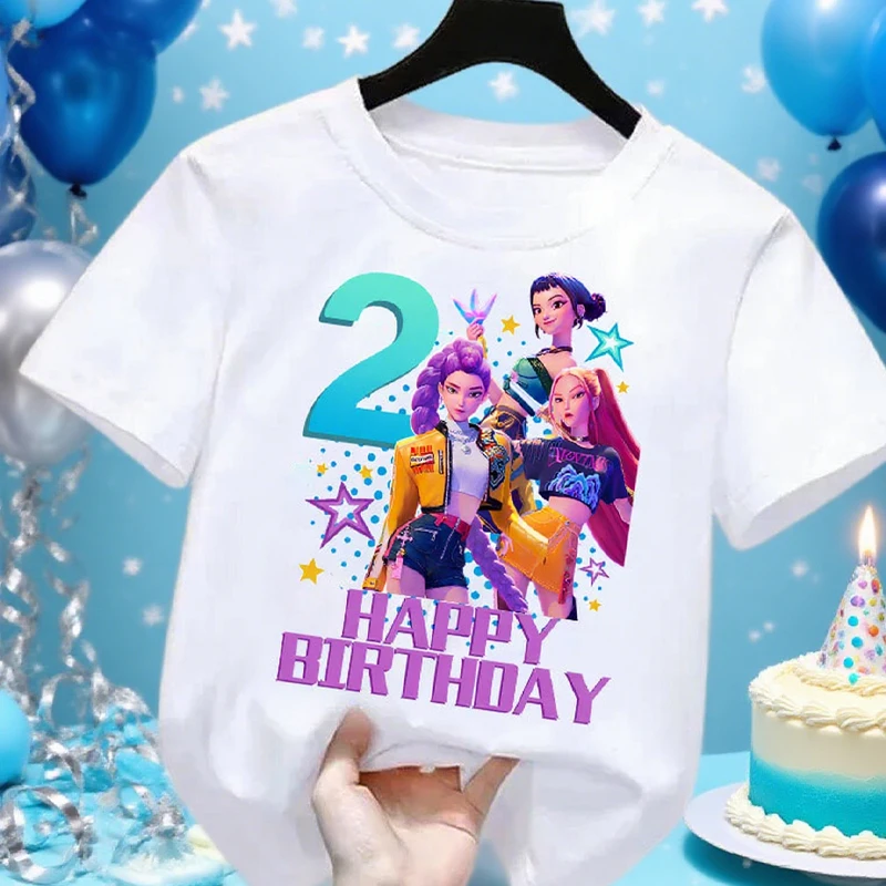 2025 New KPop Demon Hunters Short-sleeved Girls Cool Tops Kids Tee Children Summer Teen Printed T Shirt Birthday Party Clothing
2025 New KPop Demon Hunters Short-sleeved Girls Cool Tops Kids Tee Children Summer Teen Printed T Shirt Birthday Party Clothing