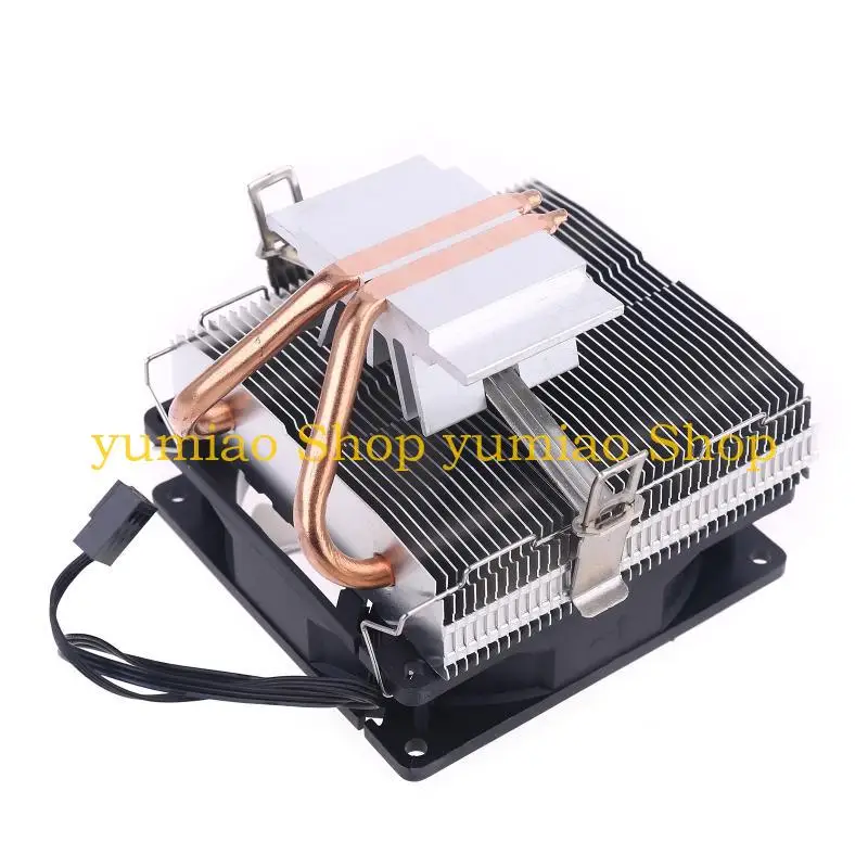 587B Silent CPU Cooler LGA/2011/115X/775 3 Pin PC Cooling Radiator 2 Copper Tubes LED