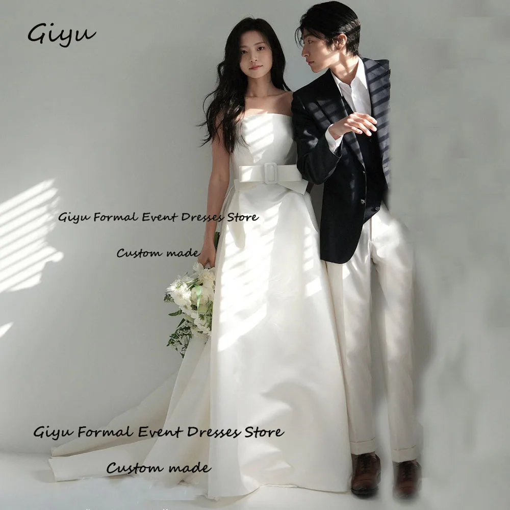 Giyu Simple A-line Korea Wedding Dress Photo Shoot Bow Floor-Length Vestidos Novias Boda 2024 Evening Gown Dress
Giyu Simple A-line Korea Wedding Dress Photo Shoot Bow Floor-Length Vestidos Novias Boda 2024 Evening Gown Dress