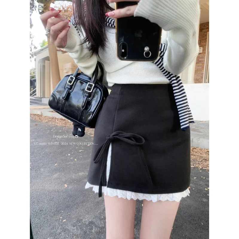 Korean Fashion Split Lace-up Bow Sexy Mini Skirt Women 2025 Spring New High Waist Contrast Color Patchwork Casual A-line Skirt
Korean Fashion Split Lace-up Bow Sexy Mini Skirt Women 2025 Spring New High Waist Contrast Color Patchwork Casual A-line Skirt