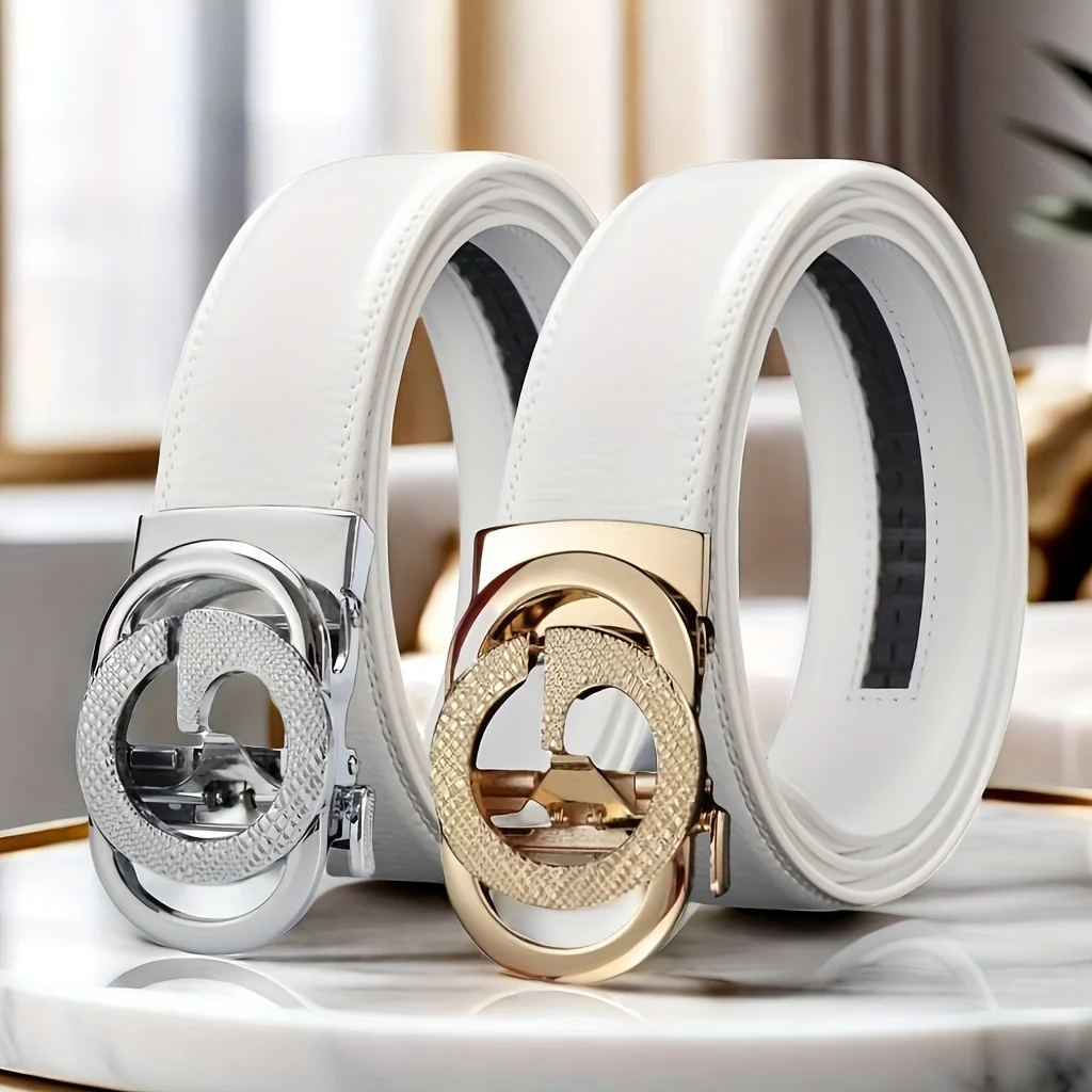 Белый ремень с автоматической пряжкой для мужчин, подходит для деловой и повседневной носки, официальный подарок для мужа и отца для мужчин
Белый ремень с автоматической пряжкой для мужчин, подходит для деловой и повседневной носки, официальный подарок для мужа и отца для мужчин