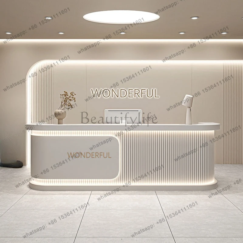 LJY Office Light Luxury Reception Desks Service Counter Modern Elegant Reception Desks Display Welcome Bureau Industrial Furnitu
LJY Office Light Luxury Reception Desks Service Counter Modern Elegant Reception Desks Display Welcome Bureau Industrial Furnitu