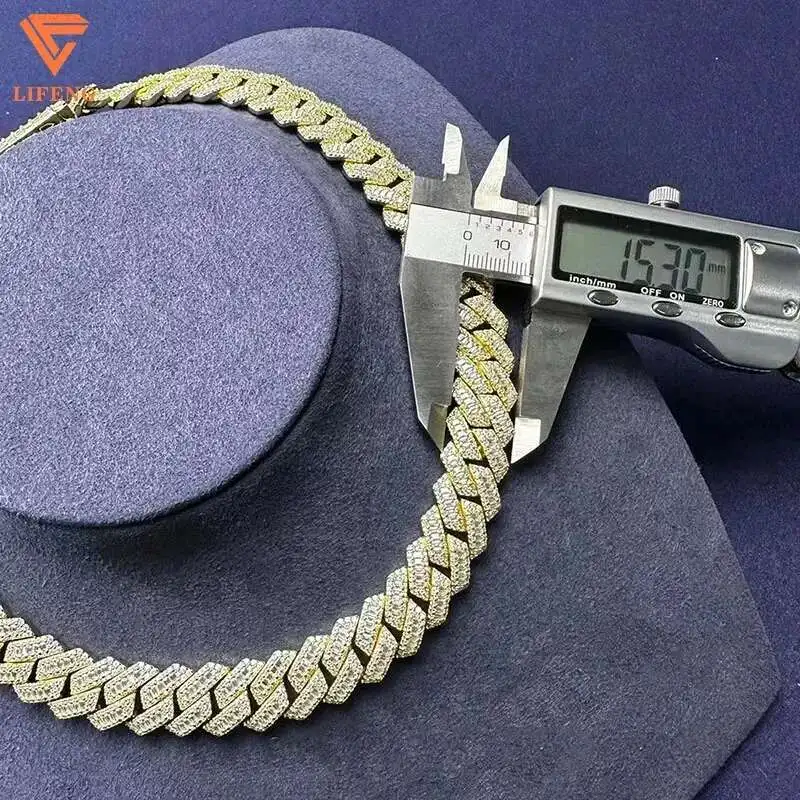 Fine Jewelry Hip Hop 15MM 925 Sterling Silver VVS Moissanite Diamond Iced Out Cuban Link Chain Necklace For Men
Fine Jewelry Hip Hop 15MM 925 Sterling Silver VVS Moissanite Diamond Iced Out Cuban Link Chain Necklace For Men