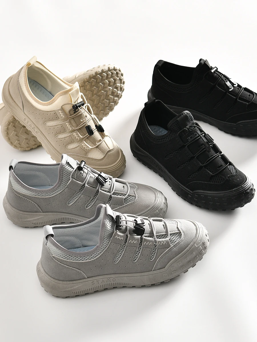 Men's Summer Outdoor Breathable Anti-slip Slip-on Sports Casual Shoes Ultra-suede Leather Mesh Upgraded Comfortable Fashion
Men's Summer Outdoor Breathable Anti-slip Slip-on Sports Casual Shoes Ultra-suede Leather Mesh Upgraded Comfortable Fashion